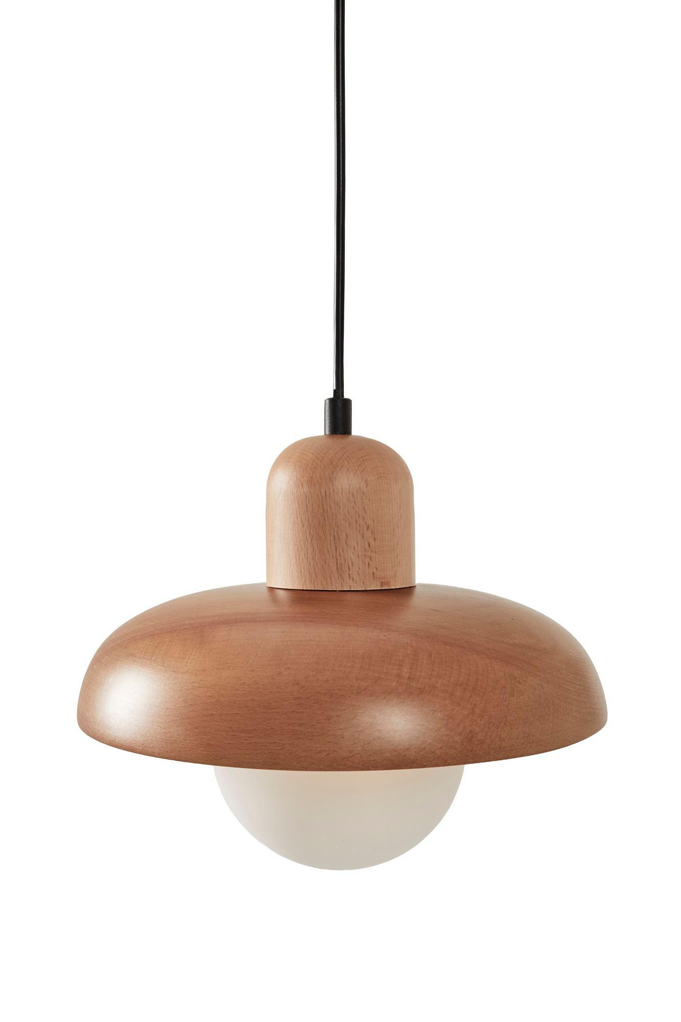 Hand Pendant Light Oak Wood Brown 5