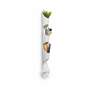 3x Wandvase Weiß 6