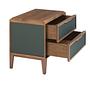 Nightstand walnut veneer Green 6