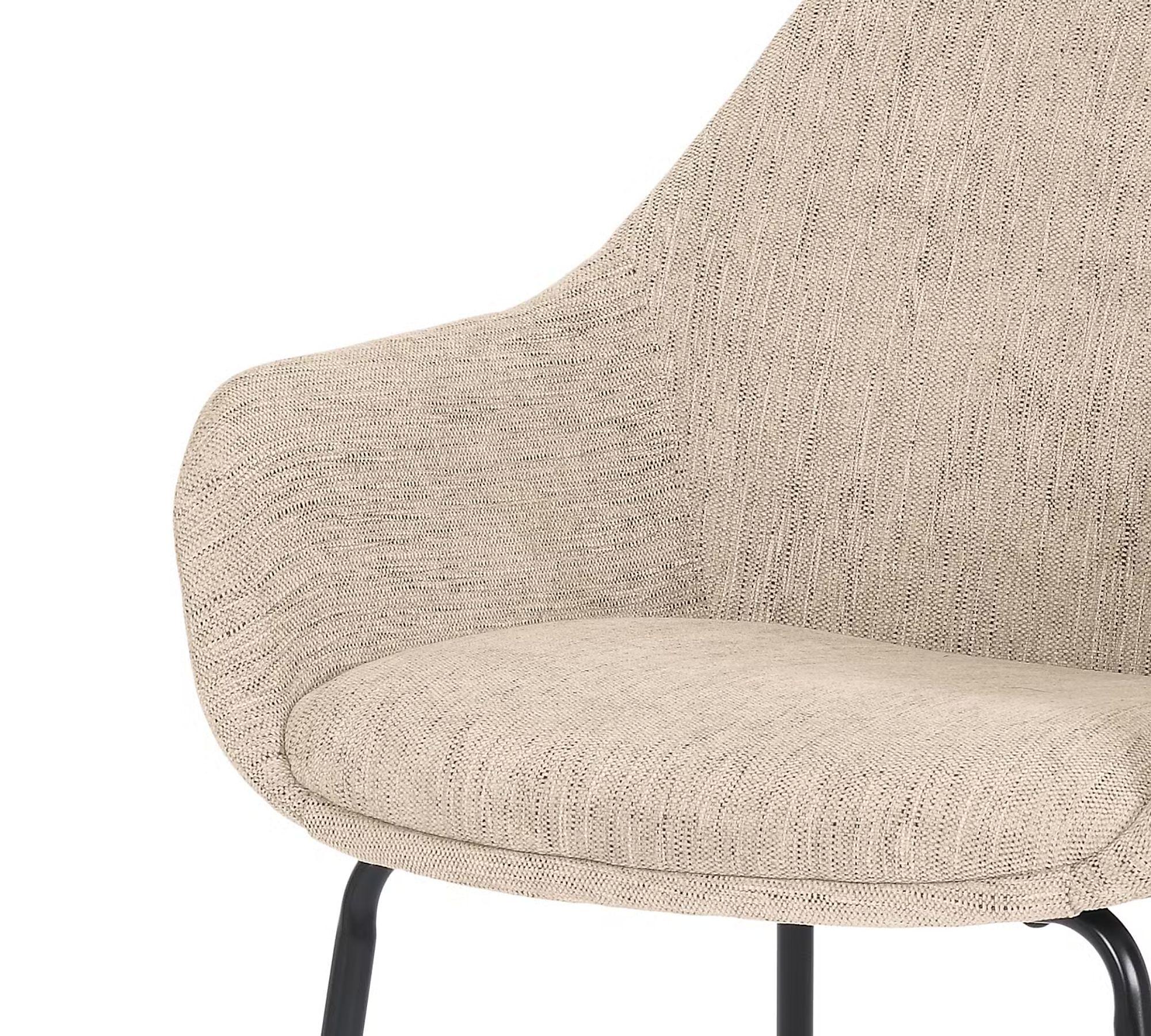 Polsterstuhl Textil Beige 5