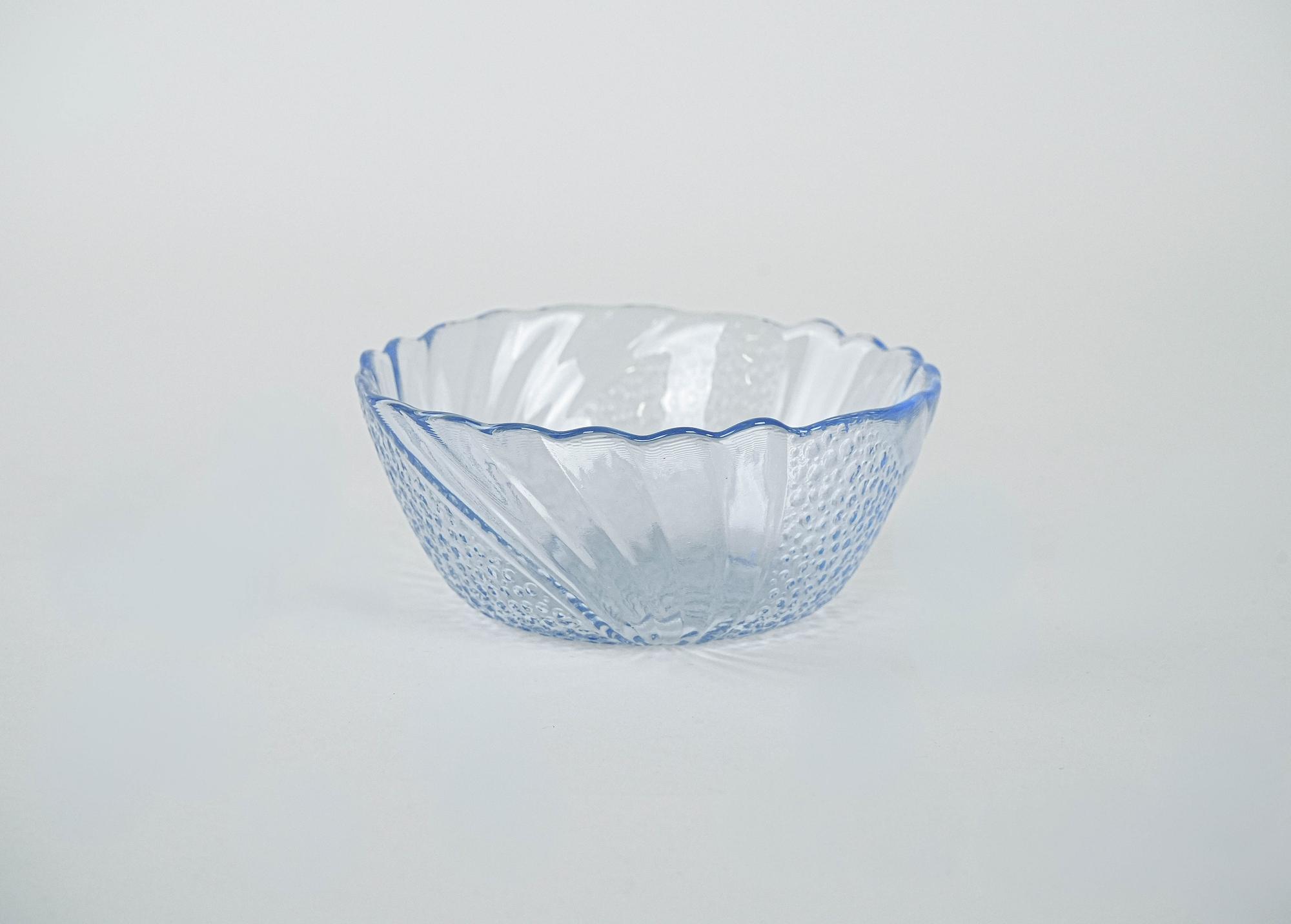Glass bowl set Transparent 1970s 5