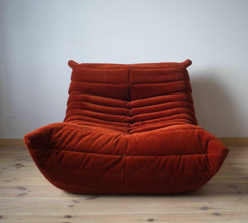 Togo Sessel Cord Bernsteinorange 3