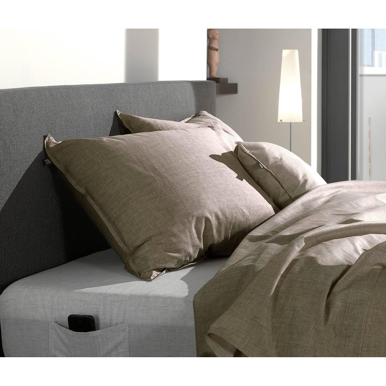 Lino I Kissenbezug Baumwolle Taupe 2