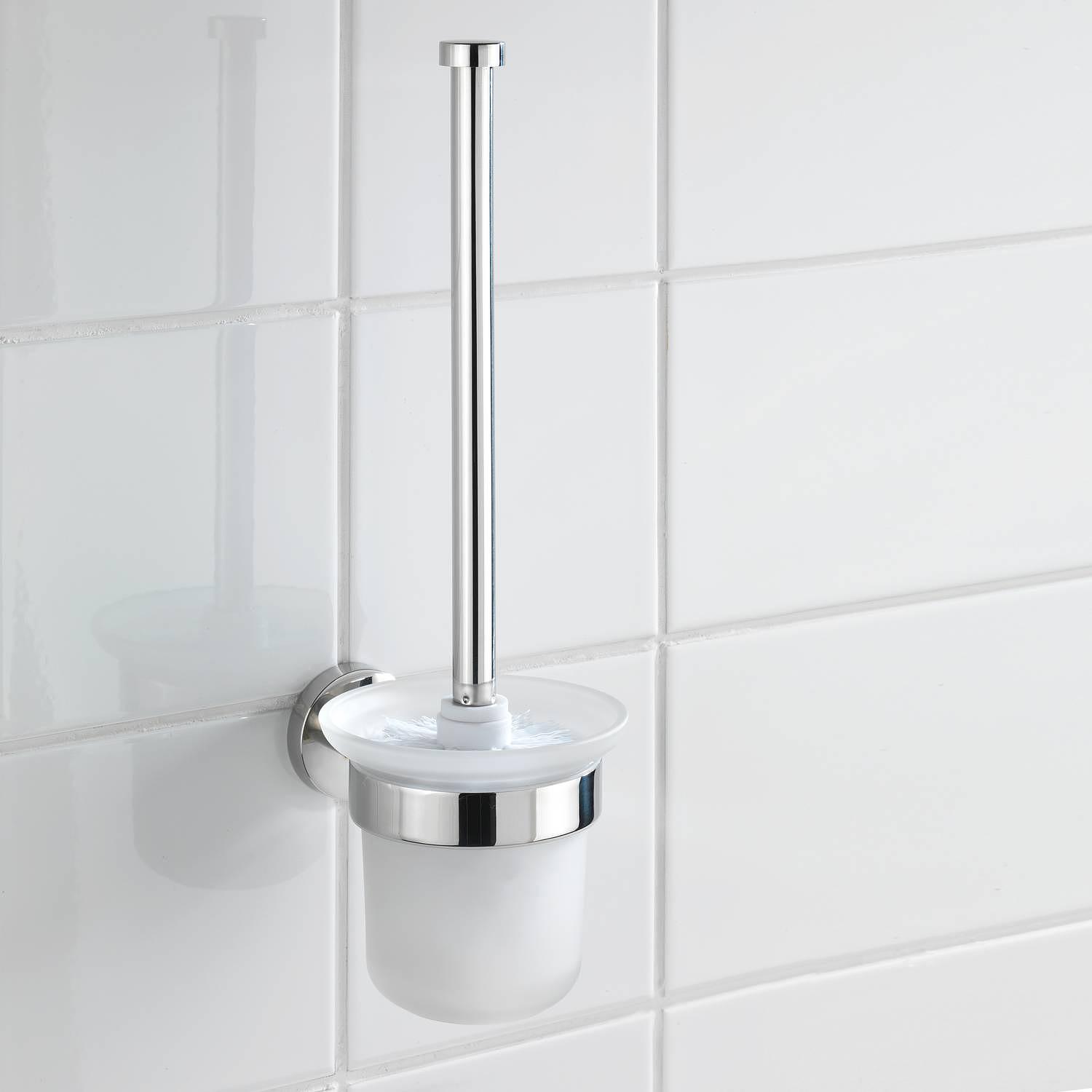 WC-Bürste Bosio I Milchglas Edelstahl Silber 2