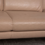 Sofa 2-Sitzer mit Funktion Leder Beige 3
