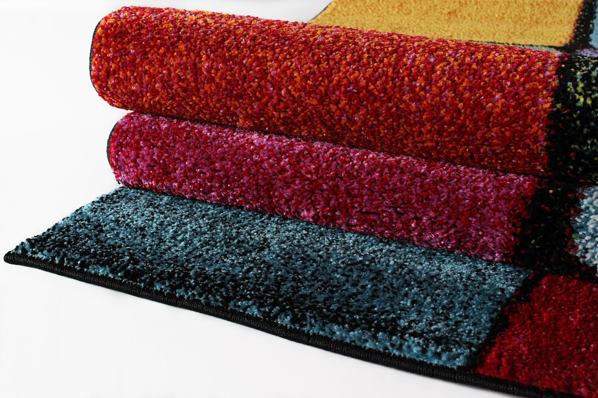 Colorful Square Carpet Multicolored 5