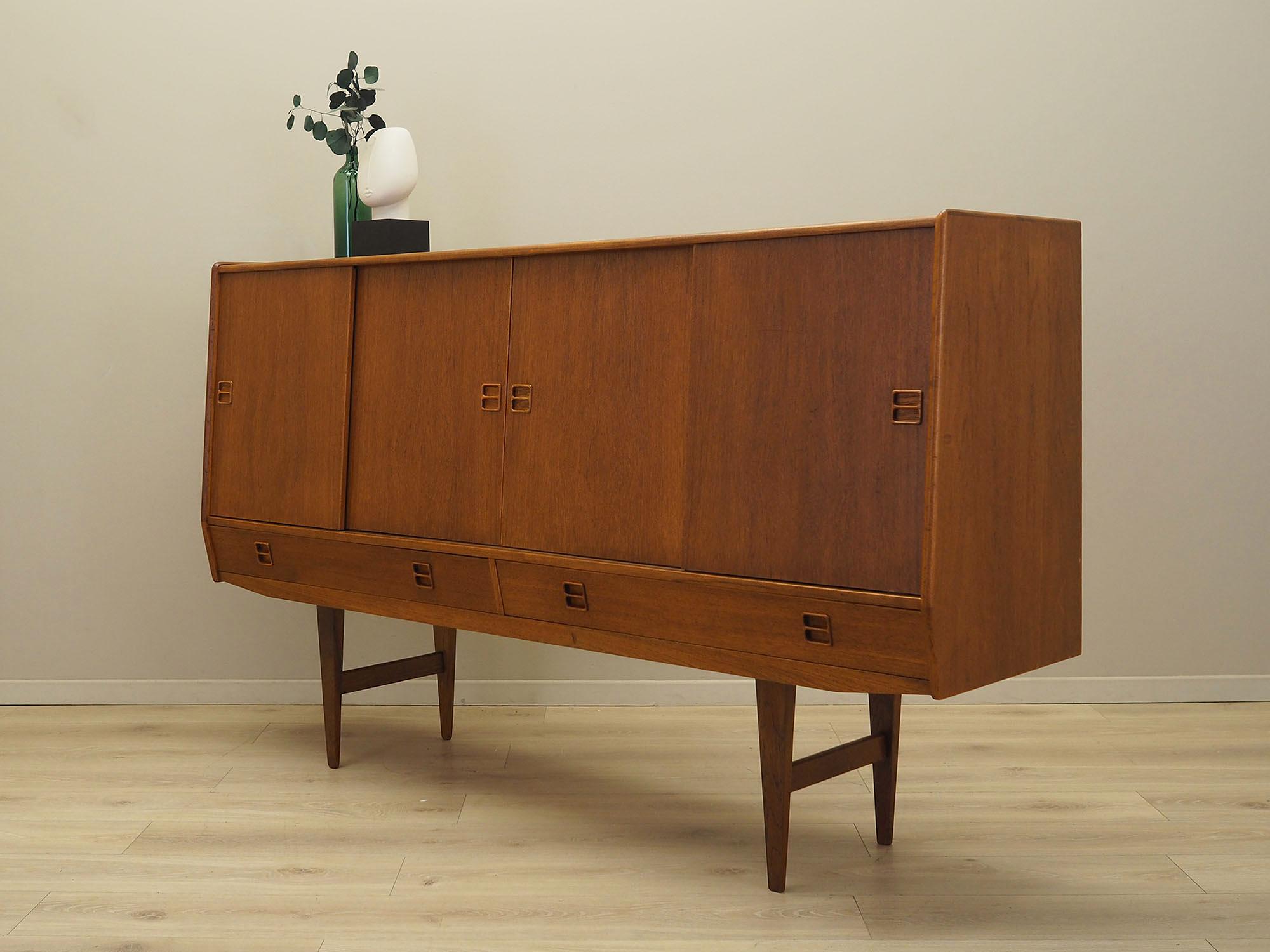 Highboard Teak wood 1960s 4