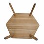 Hexagonaler Couchtisch hochwertiges Holz 75cmx75cm 3