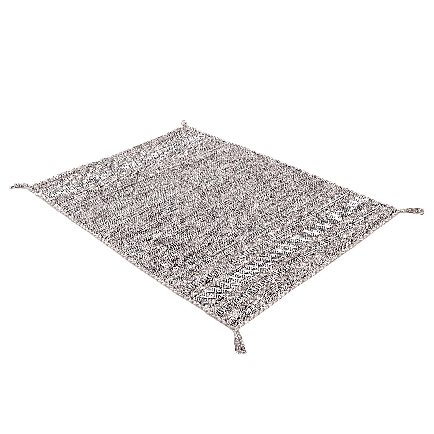 Flachgewebeteppich Kelim Azizi Baumwolle Beige 80 x 150 cm 2