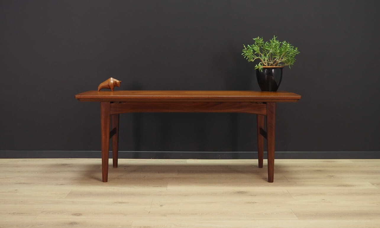 Panca vintage in teak marrone anni '70 1