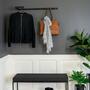 Wandgarderobe Metall Schwarz 2