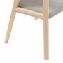 Armchair Woven Fabric Solid Ash Light Grey 9