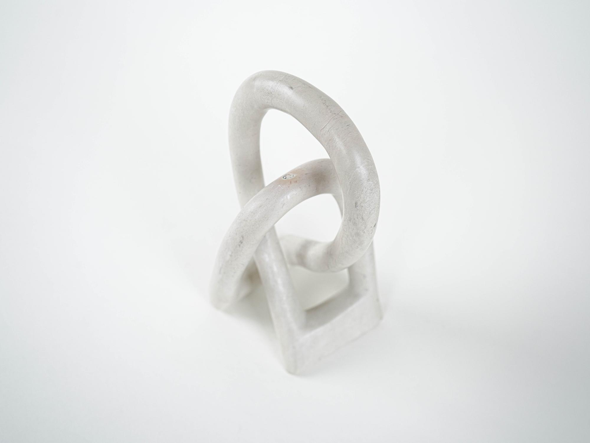 Sculpture Abstract White 1980s 7