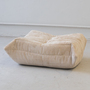 Togo Pouf Velluto a Coste Beige 0