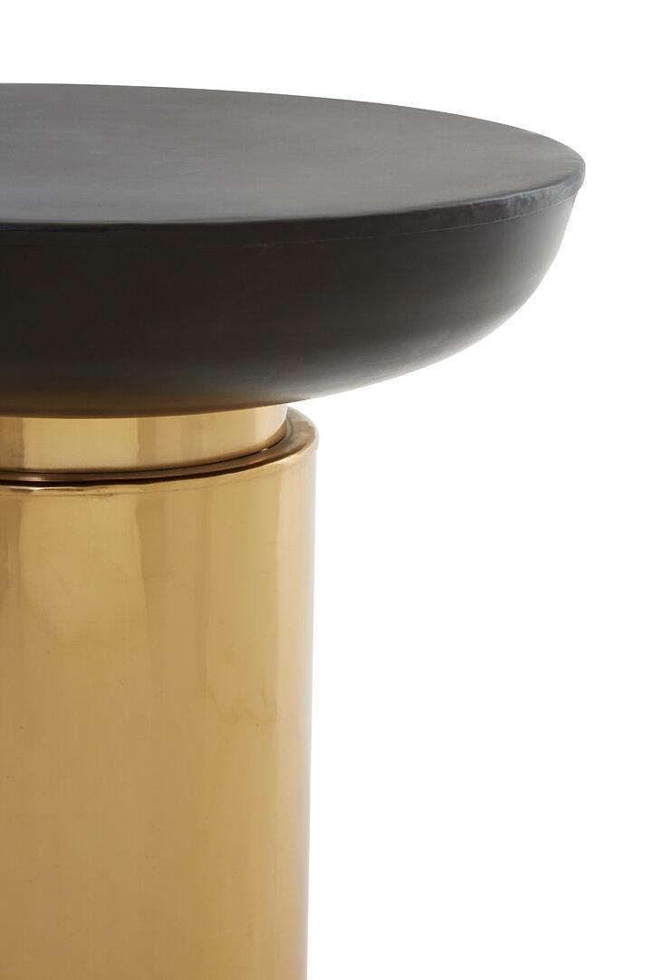 Kensington Townhouse Round Side Table Black Gold 5