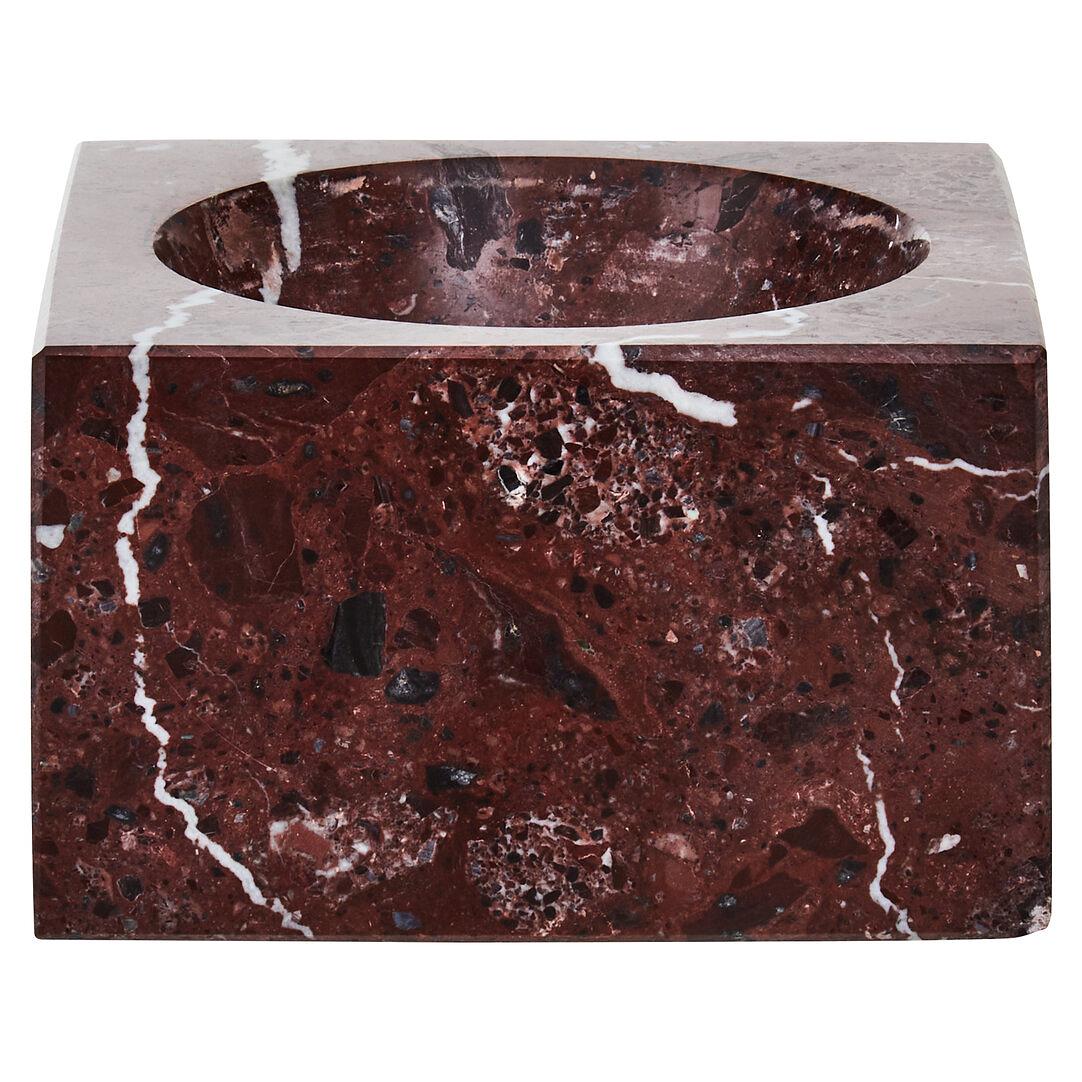 Salmo Square Red Marble Bowl
 1