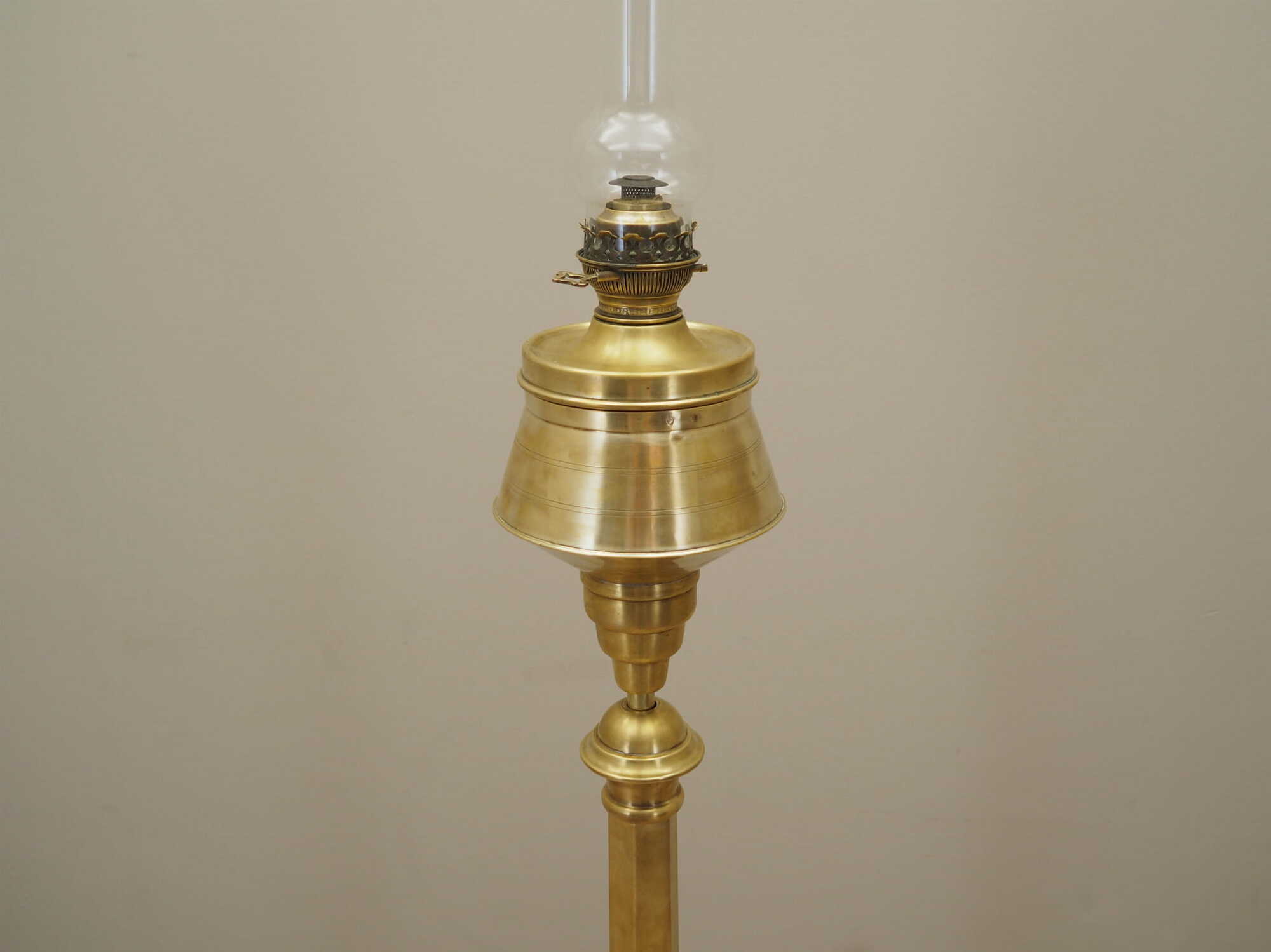 Vintage floor lamp glass metal gold 1920s 3