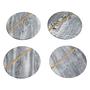 4x Kira Grey Marble Untersetzer
 2