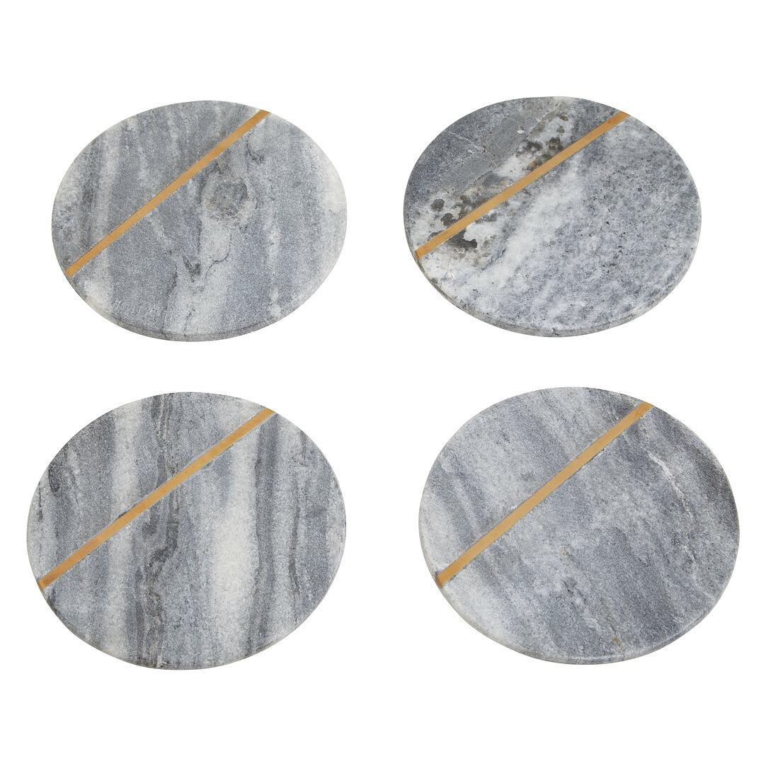 4x Kira Grey Marble Untersetzer
 2