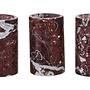 Salmo Set aus 3 Marmor-Teelichthaltern Rot 0