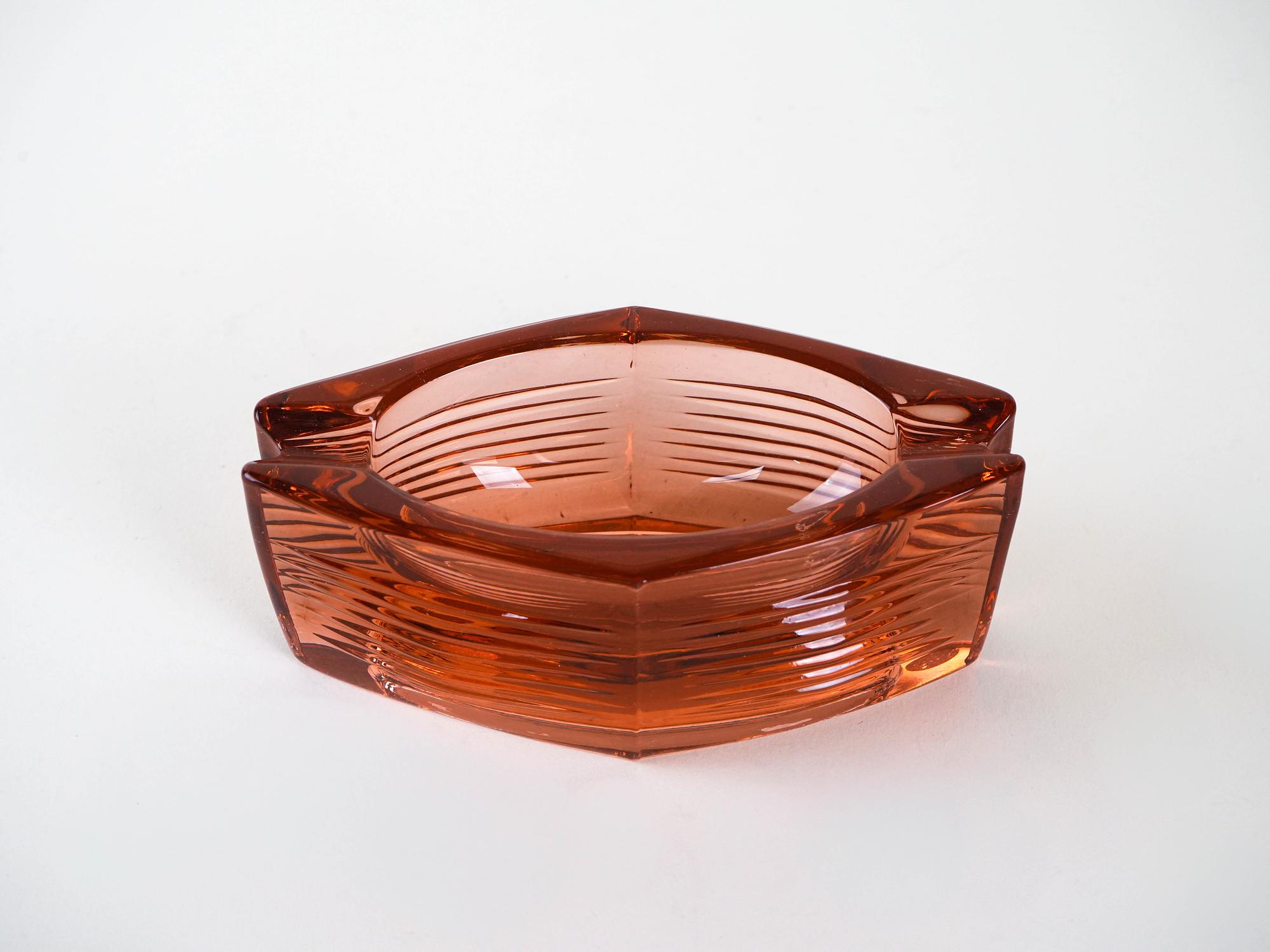 Glass Ashtray Pink 2