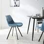 2x Esszimmerstuhl Webstoff Pastellblau 6