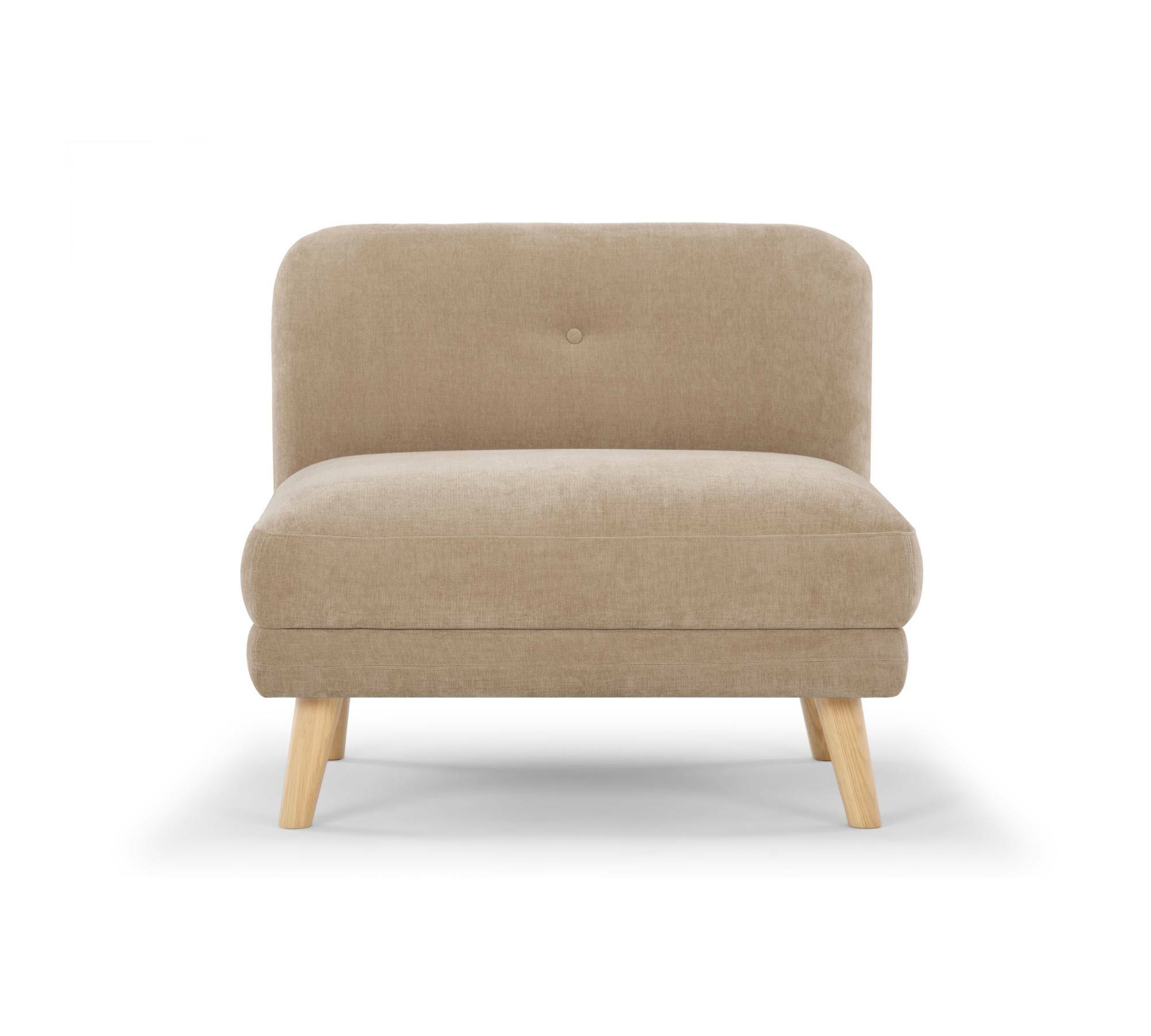 Alfred 1-Sitzer Modul Velour Matt Beige 0