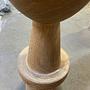 Ball Barhocker Holz Braun 3