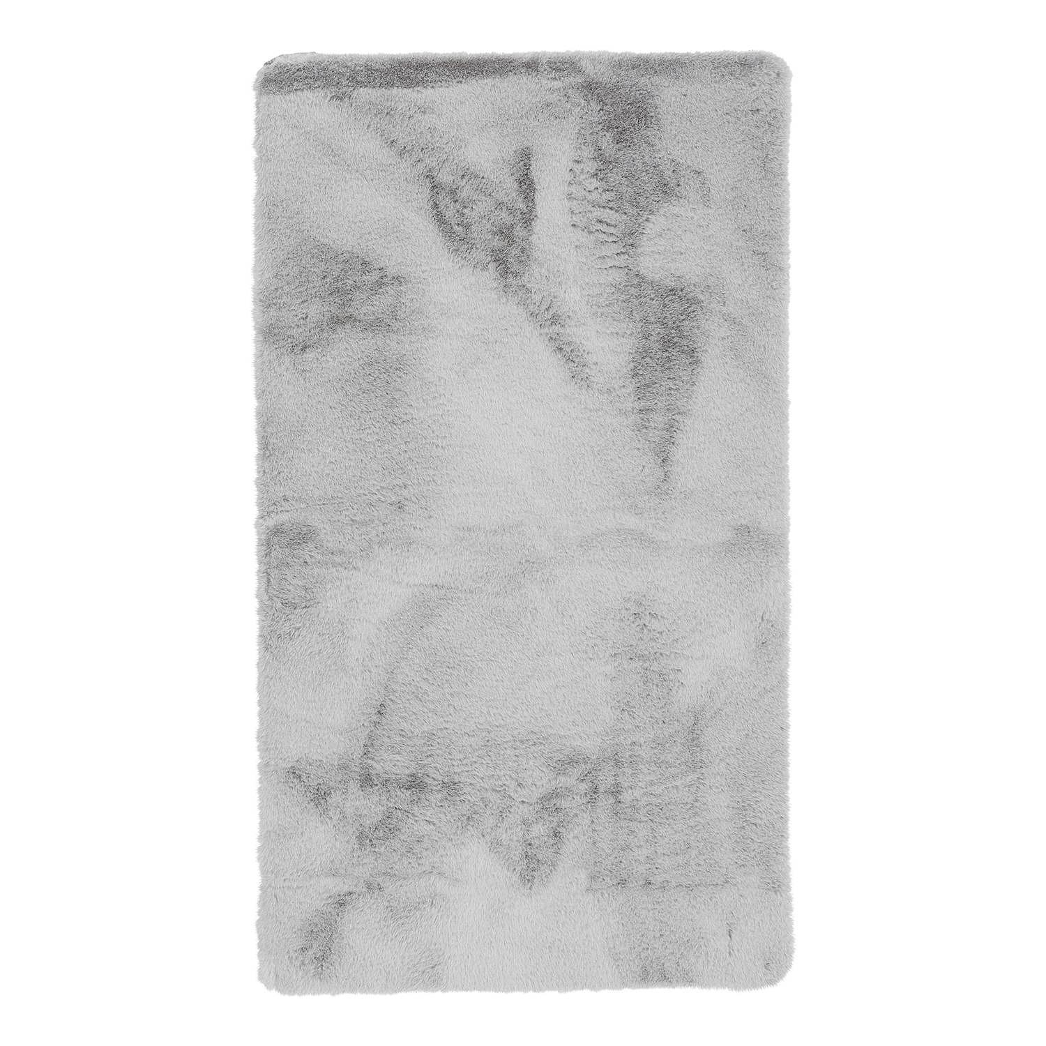 Hochflorteppich Sara I Silber 70 x 120 cm 0