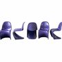5x Vintage Verner Panton Stuhl Kunststoff Violett 0