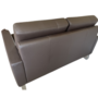 Sofa 2-Sitzer Leder Edelstahl Braun 4