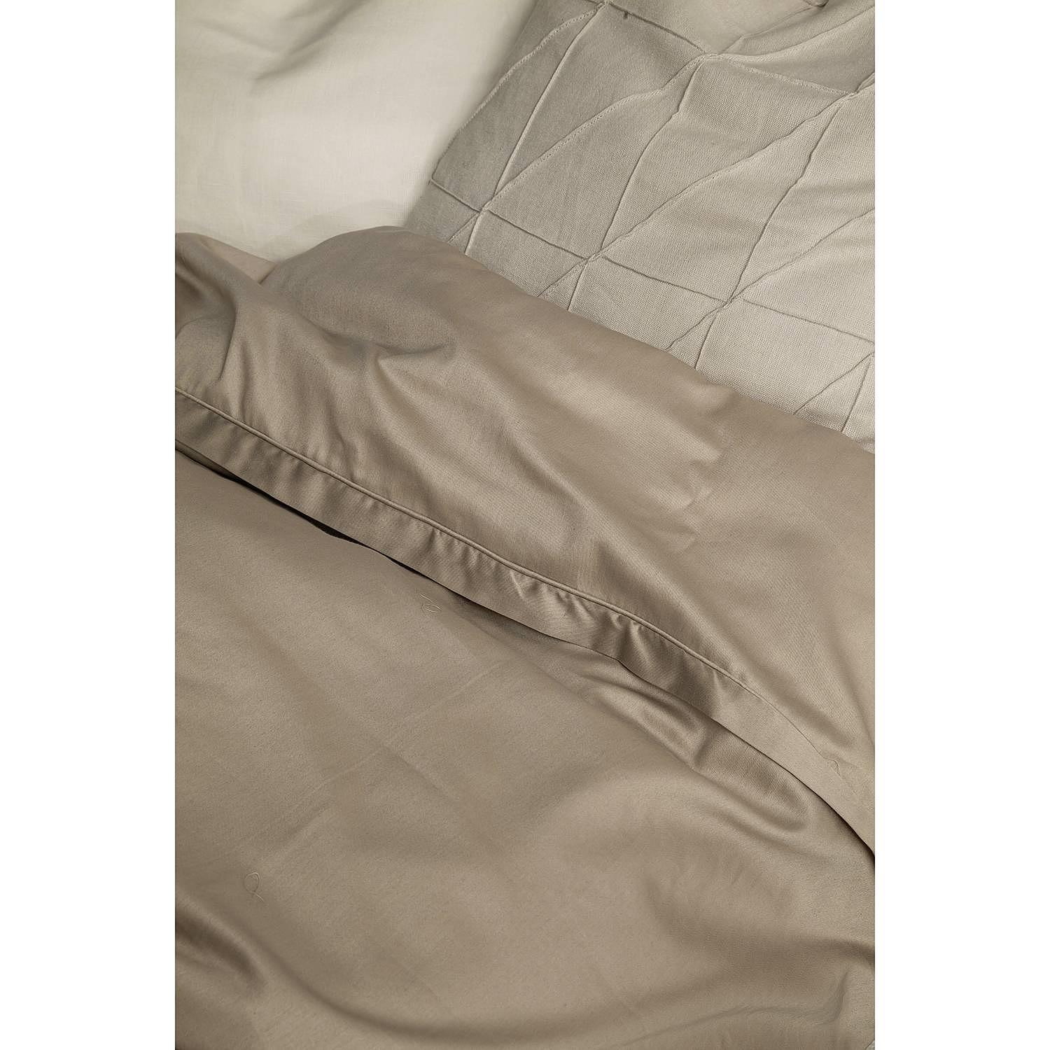 Pure Bed linen Cotton Beige 135x200cm Pillow 80x80cm 3