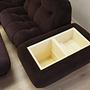 Wohnzimmer-Set Samt Braun 1970er Jahre 6