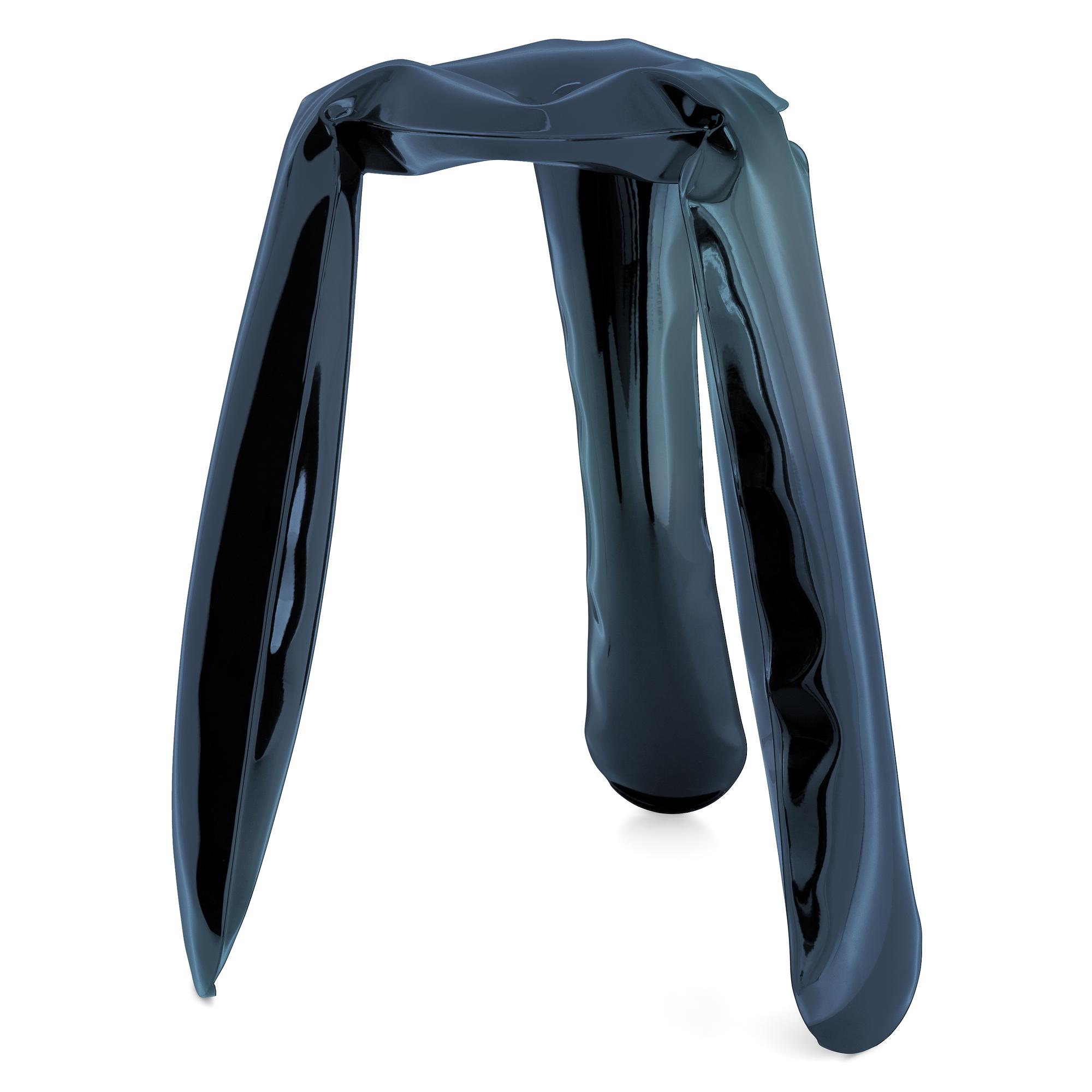 Plopp Kitchen Stool Steel Cosmic Blue Heat 0