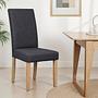 Dining chair Vaboa set of 2 solid oak anthracite 2