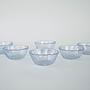 Glass bowl set Transparent 1970s 3