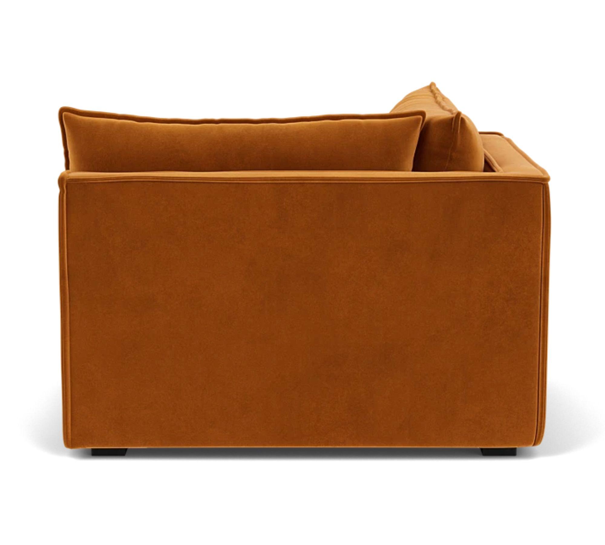 Daphne 1-Sitzer Eckmodul Rechts Velour Matt Amber 4