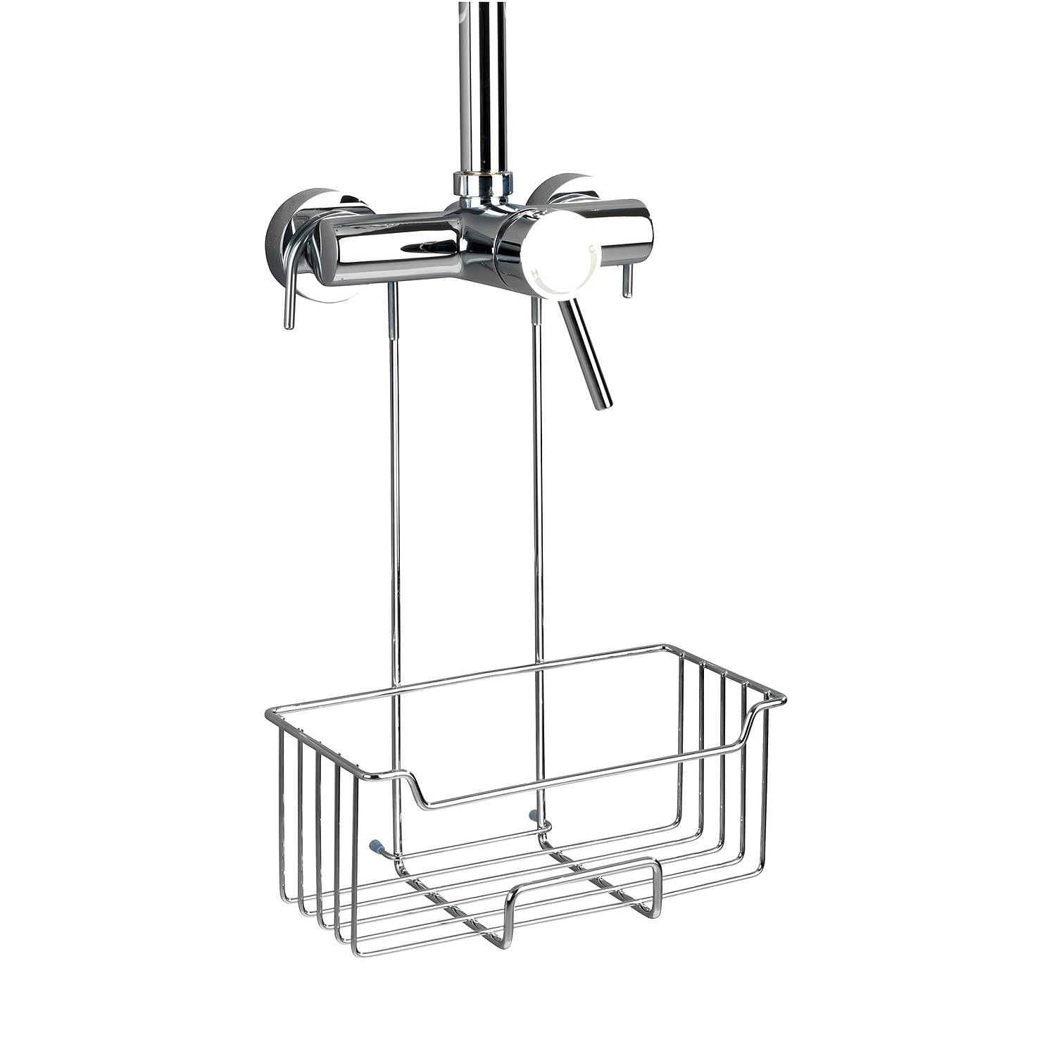 Thermostat-Dusch-Caddy Milo Edelstahl Silber Transparent 0