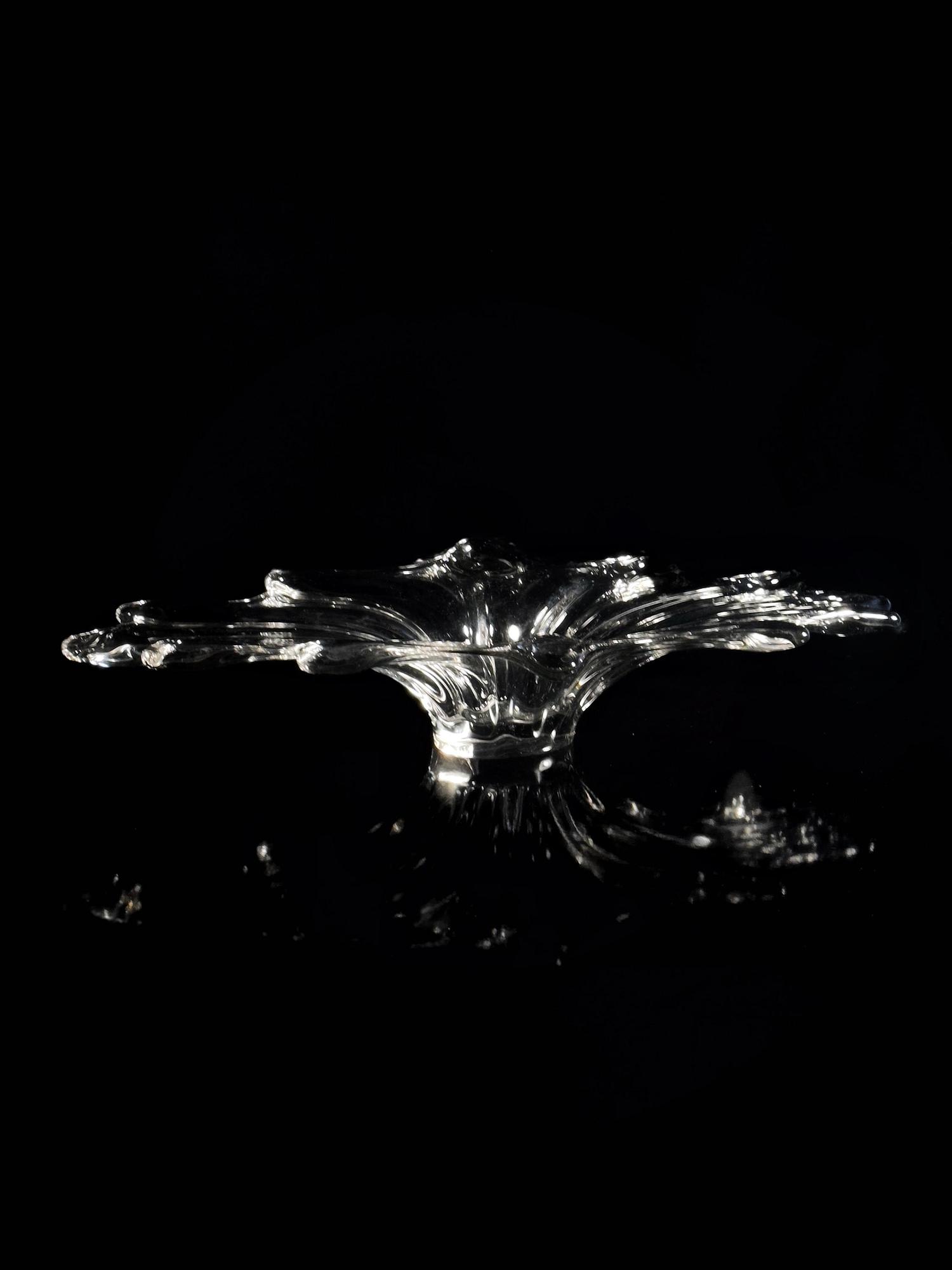 Vintage Bowl Murano Crystal Glass 70s 4