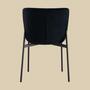 2x Dining chair velvet black 3