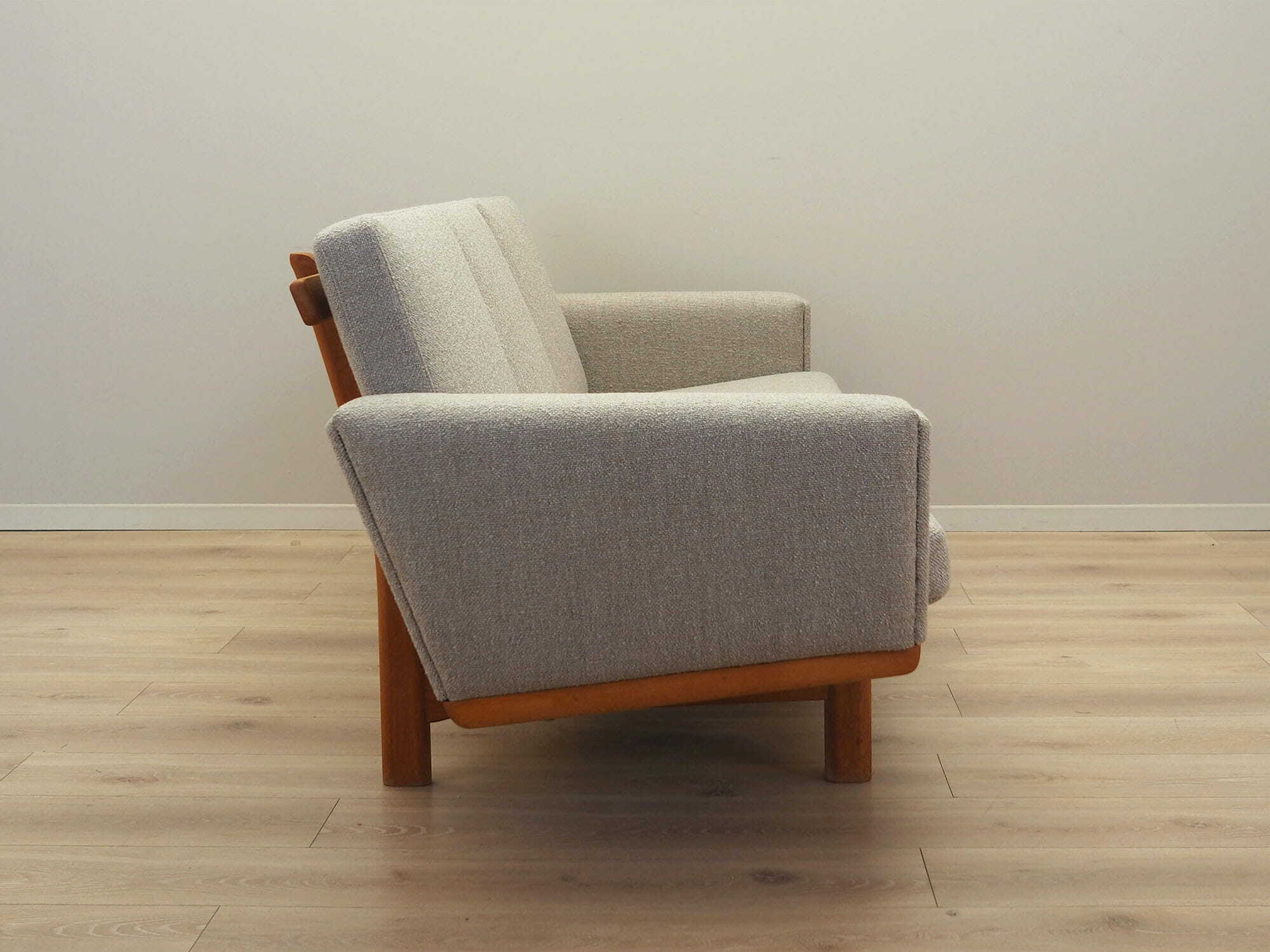 Vintage Sofa Ash wood Textile Grey 1960s 5