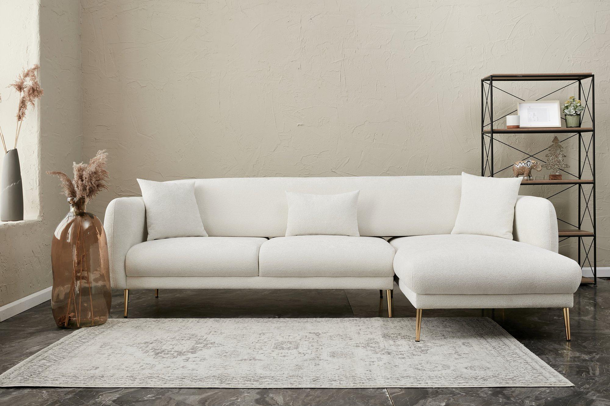 Simena Sofa Récamiere Rechts Creme 0