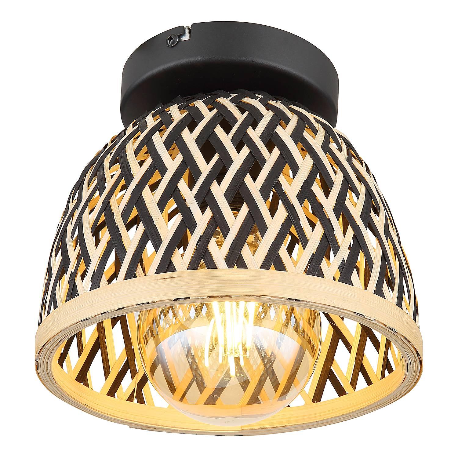 Colly Deckenleuchte Eisen Bambus 1-flammig 20 cm 0