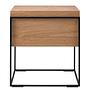 Nachttisch Cubus Echtholzfurnier Eiche / Schwarz 6