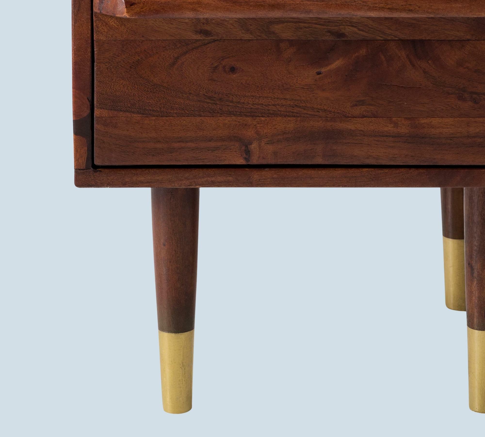 Nachtkommode Massivholz Akazienbraun 6