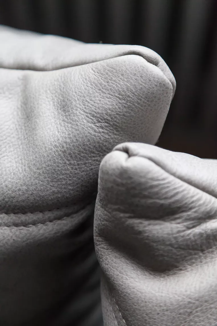 Togo Lounge Set 3-pc. Madras Leather Ash Grey 9