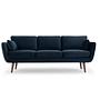 Sigrid Sofa 3-Sitzer Velour Lux Navy 1