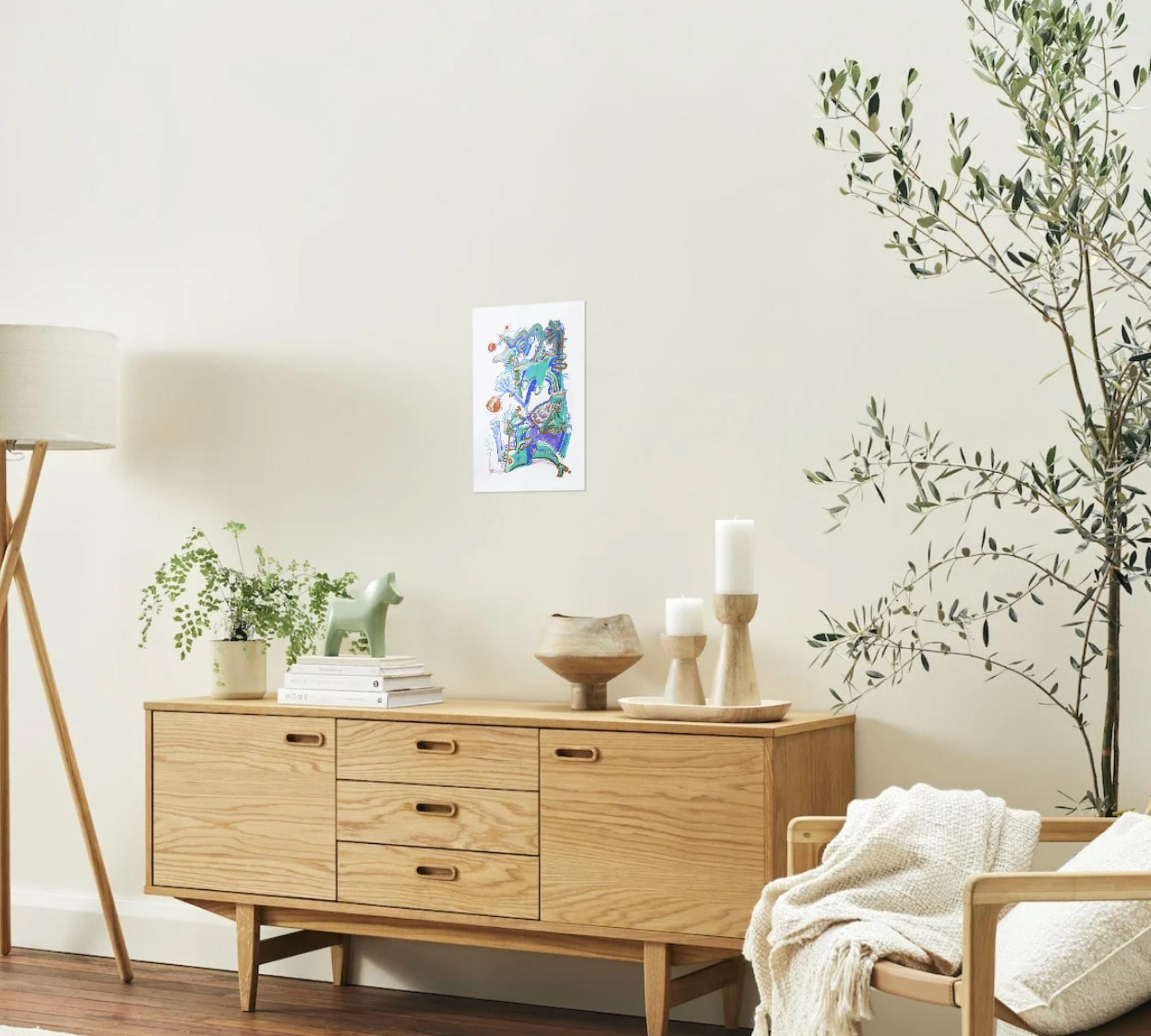 Mamma e bimbo Kunstdruck Mehrfarbig 4