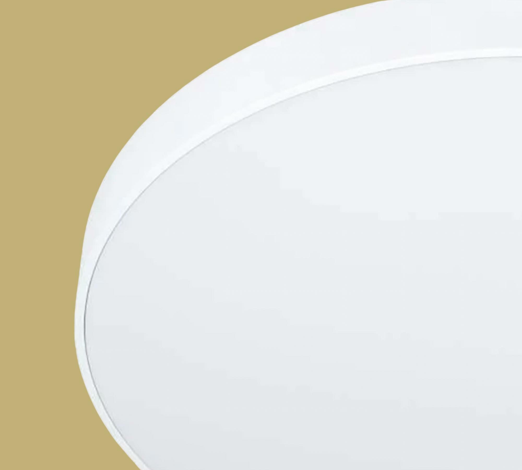 Runde LED-Deckenleuchte Metall Weiß 1