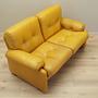 2-seater sofa Leather Yellow 1960s 6